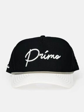 Primo Script Logo Two-Tone Baseball Cap - Black & White